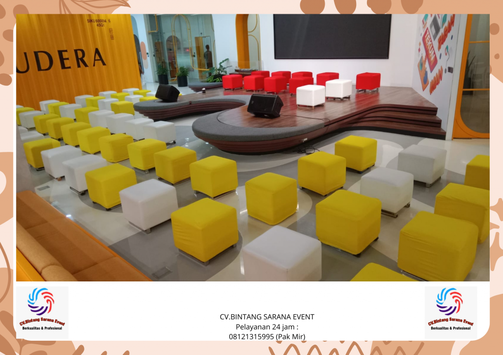 Menyewakan Puff Kotak Single Warna Warni Jakarta