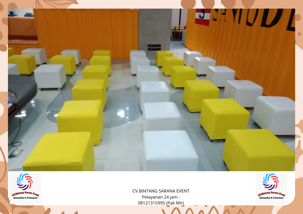 Menyewakan Puff Kotak Single Warna Warni Jakarta