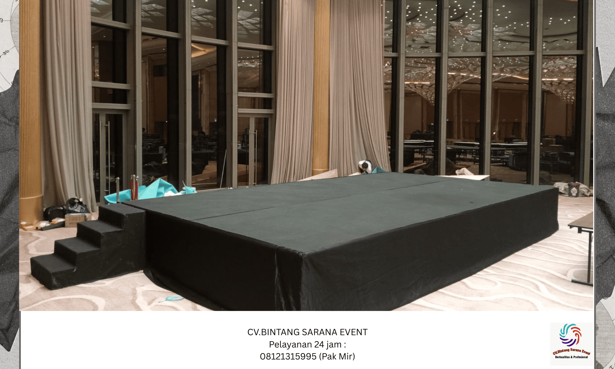Sewa Panggung Karpet Hitam Area Bekasi